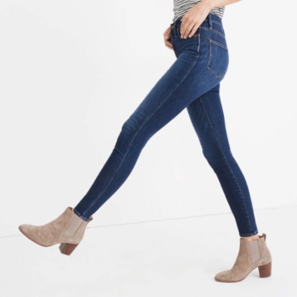 Madewell 10" High-Rise Skinny Jeans: Insuluxe Denim Edition - Vienna Wash - 27 - Picture 3 of 16